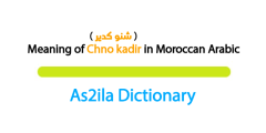 meaning of phrase chno kadir in darija